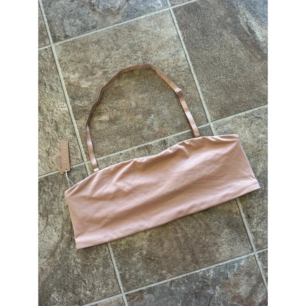 Skims Signature Swim Bandeau Bikini Top Ochre Size 2X